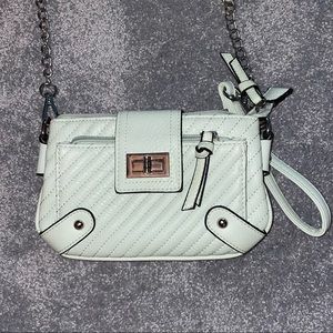 Mint Wristlet/Crossbody Purse